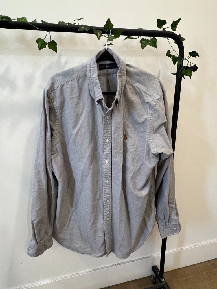 Ralph Lauren Classic Fit Men's XL Button-Down Long Sleeve Gray