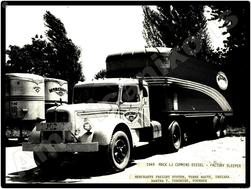 Mack Truck New Metal Sign: Merchant's Freight System - Terra Haute, Indiana