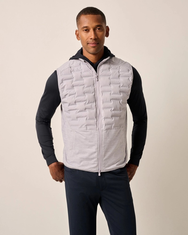 johnnie-O Ziglar Mixed Media Performance Vest Seal Size XXL