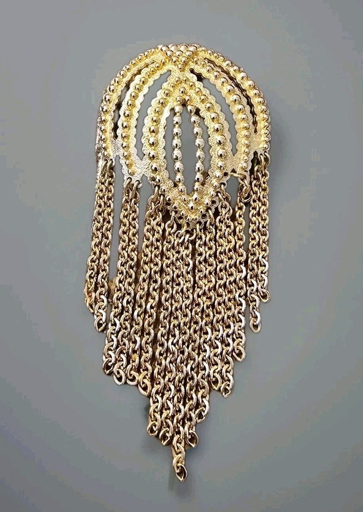 Vtg. Monet Goldtone Brooch Pin