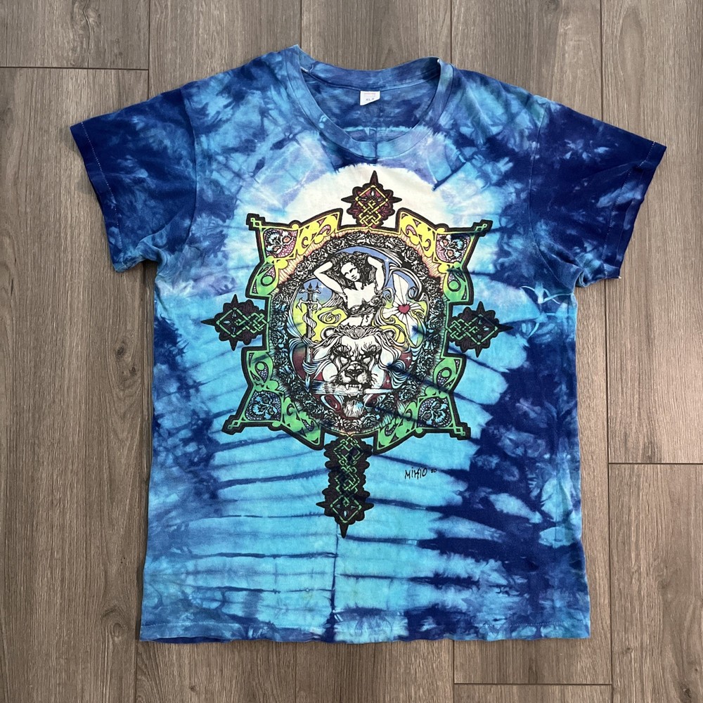Mikio 1980 VTG Grateful Dead Style Tie-Dye Graphic Single Stitch T-Shirt Mens XL