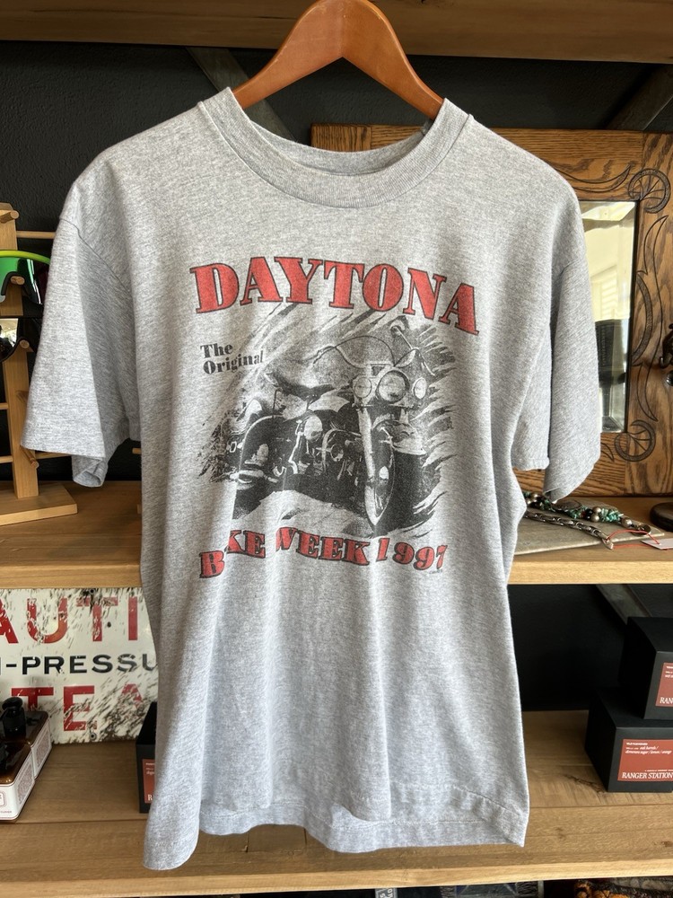 Daytona Bike Week 1997 Men's Large Gray Cotton Short Sleeve T-Shirt