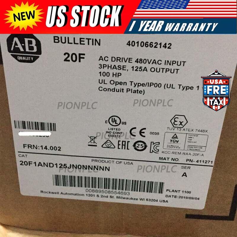 Sealed AB 20F1AND125JN0NNNNN PowerFlex Air Cooled 753 AC Drive New  US Free Tax