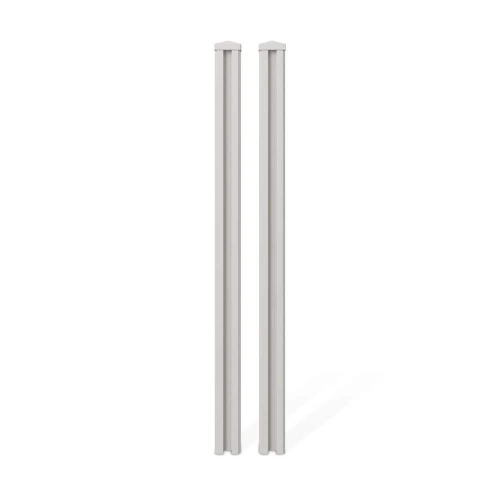 6ft Premium Vinyl Fence Posts with Caps 4.5x4.5in 2-Pack VP13008