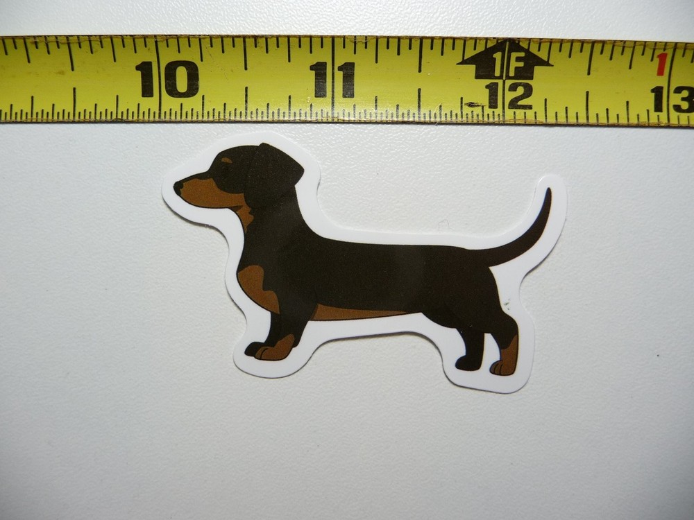 Smooth Coat Dachshund Left Profile Cute Pet Pride Sticker Decal
