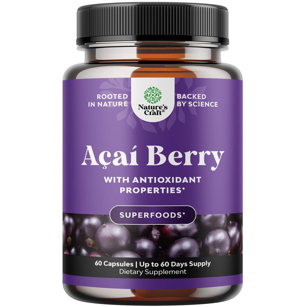 Acai Berry Antioxidant Support Weight Loss Supplement for Women and Men - Vit...-image