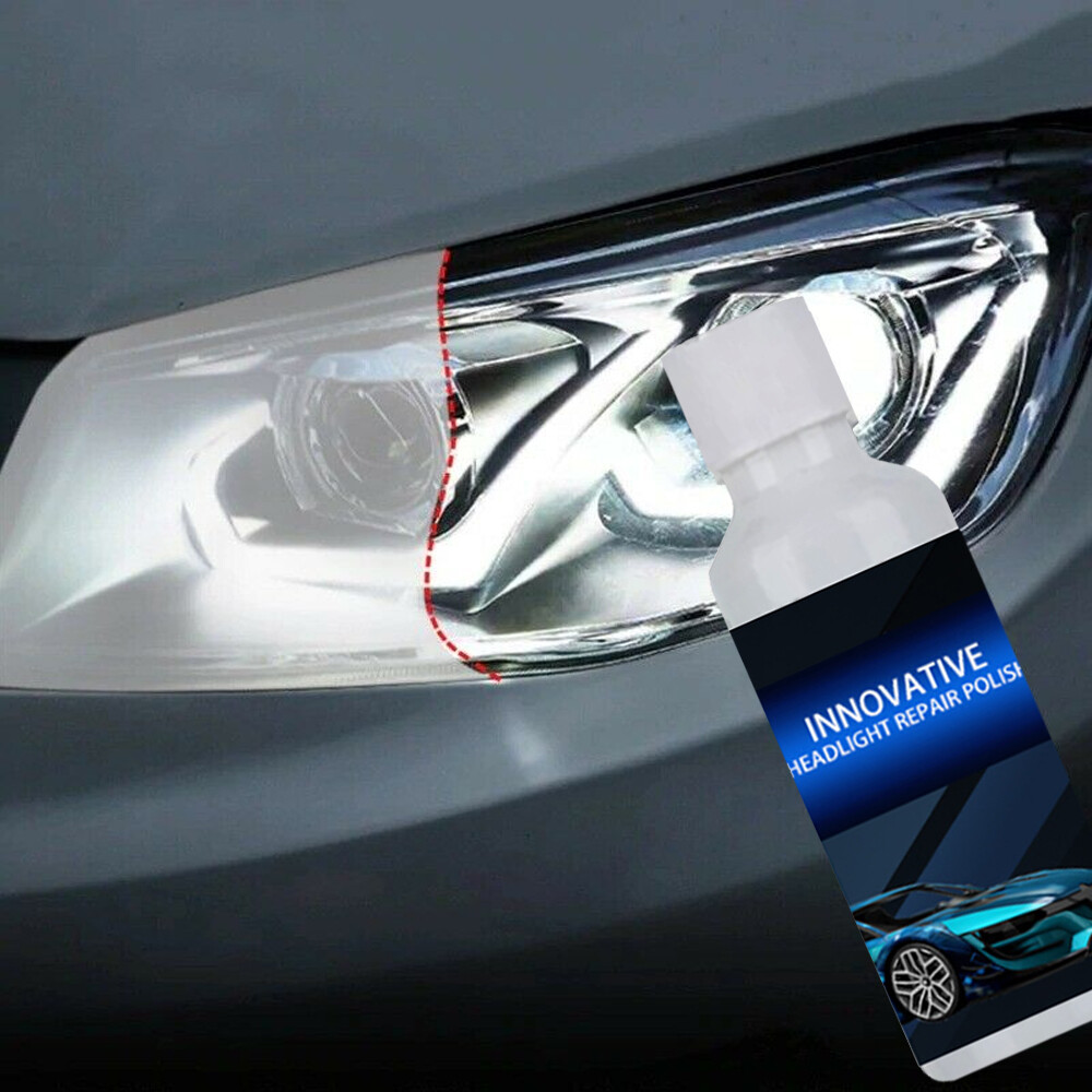 20ml Headlight Restorer Cleaner Repair Liquid Polish Car Accessories & Sponge