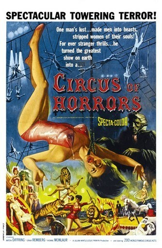 CIRCUS OF HORROR MOVIE POSTER Rare Hot Vintage 26x40 in