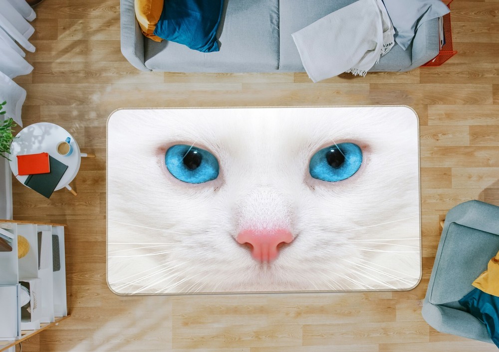 3D Blue Cat Eyes O3060 Animal Non Slip Rug Mat Elegant Photo Carpet Fay