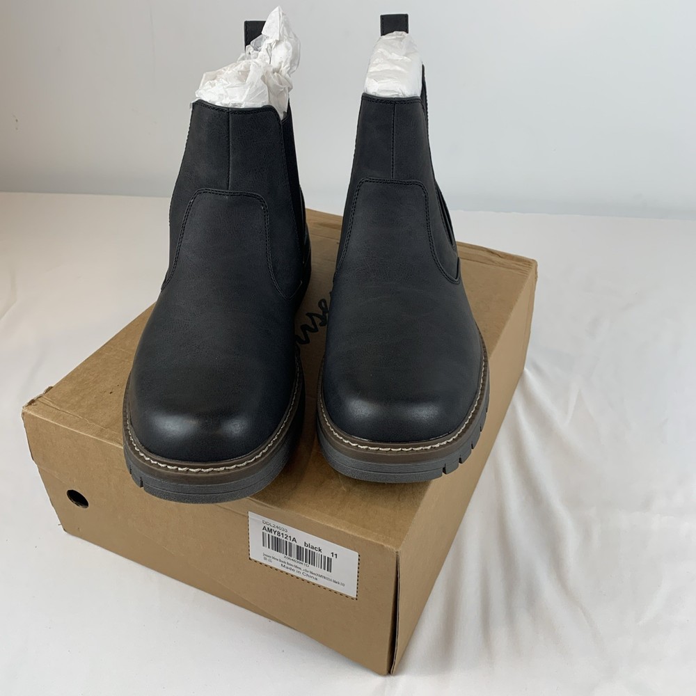 Jousen Men’s Black Chelsea Ankle Boot NIB Size 11 Pull On