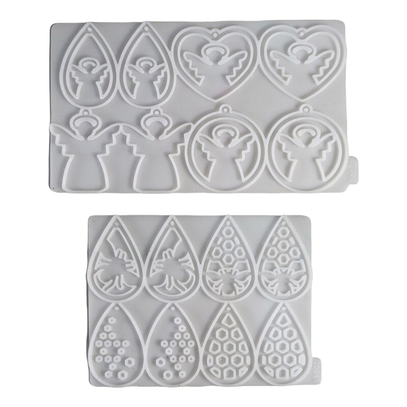 Silicone Pendant and Earring Molds with Various Patterns for DIY Jewelry Crafting