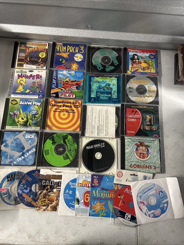 Lot of 24 PC CD-ROM Games / Software Disney Goblins 2 Fisher Price