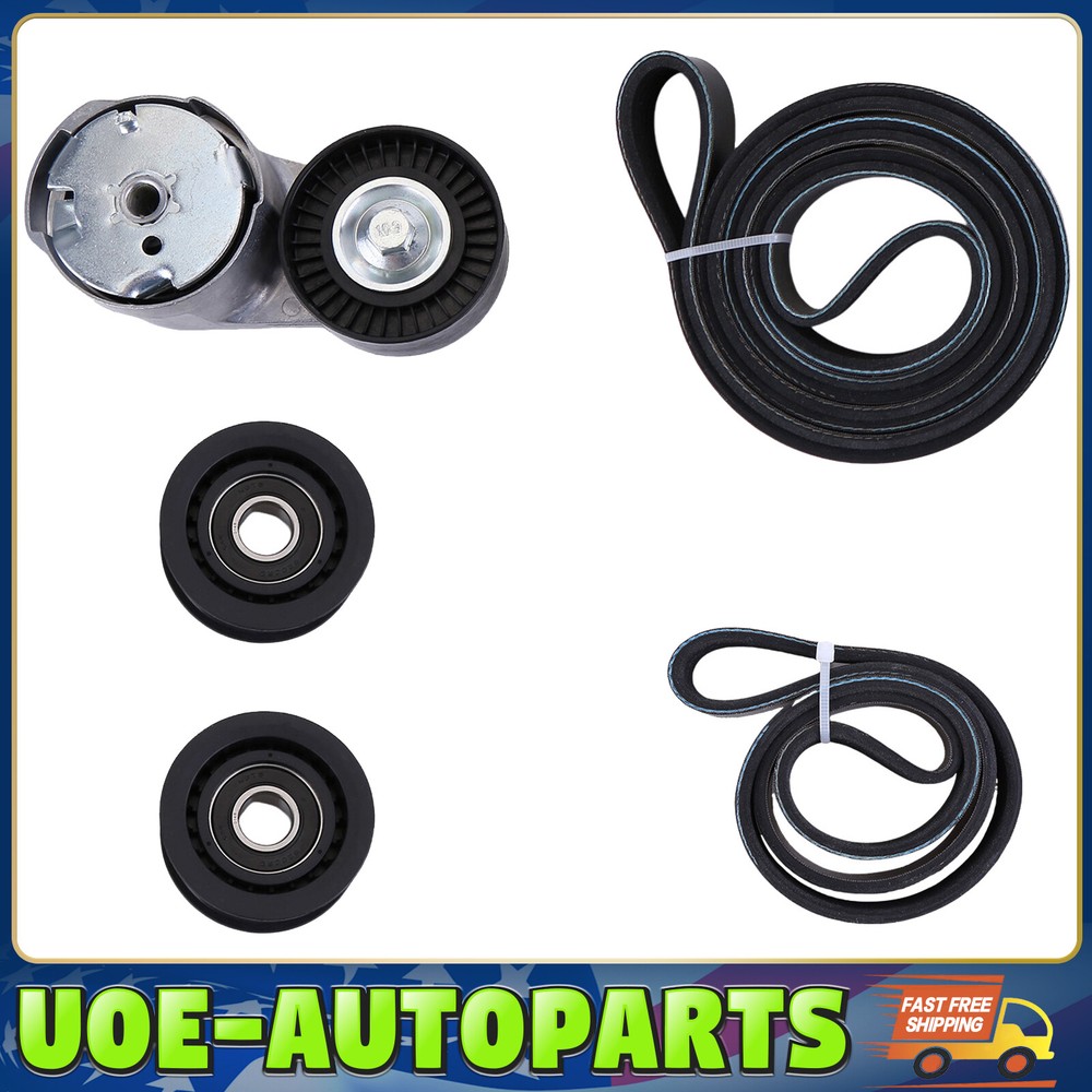 For Maserati Ghibli Levante Quattroporte 3.0 V6 Belt Tensioner Idler Pulley Kit