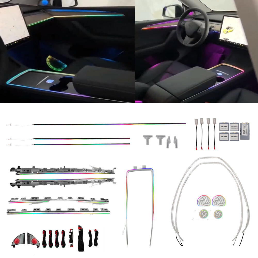 256 Color Fit for 21-22 Model3 Gradient Active Ambient Lighting Atmosphere Light