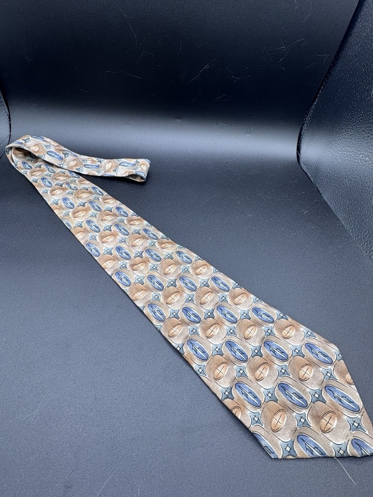Vintage J.T. Beckett 100% Silk Tie Geometric Abstract Retro Y2K Mens Necktie