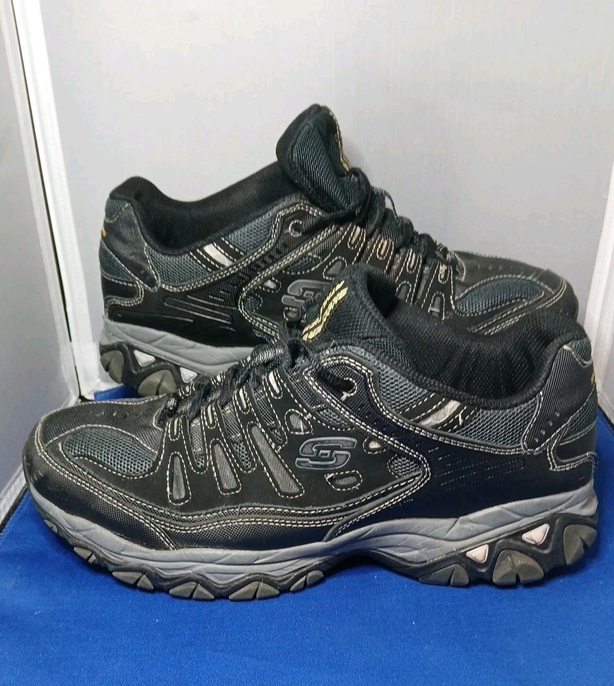 Skechers  After Burn Memory Fit Sneaker Style 50125 BKCC Men's Size 12 Black
