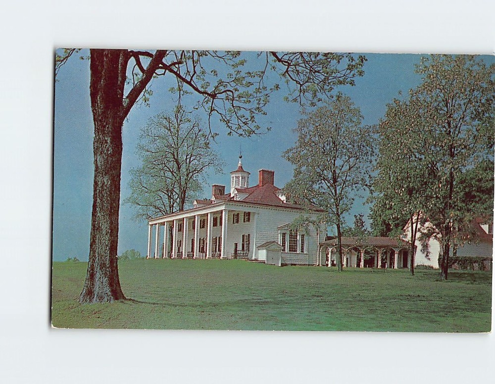 Postcard Mt. Vernon Home of George & Martha Washington Virginia USA
