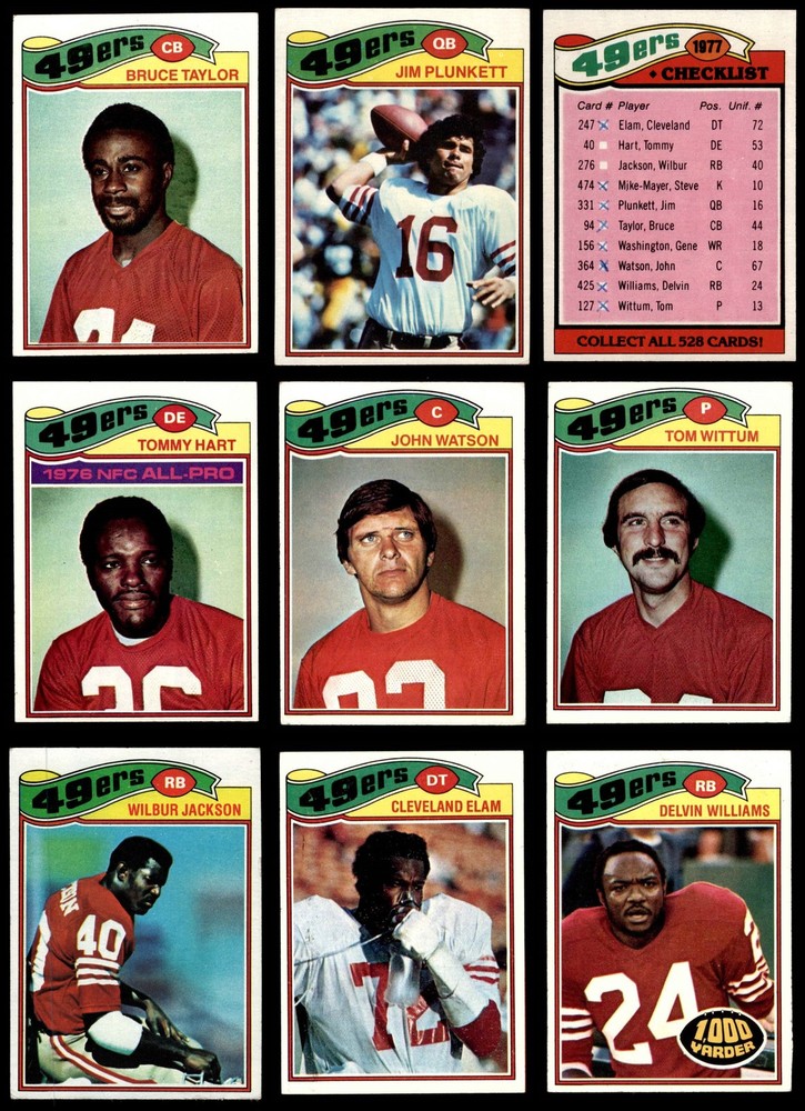 1977 Topps San Francisco 49ers Team Set 3.5 - VG+ 6997696