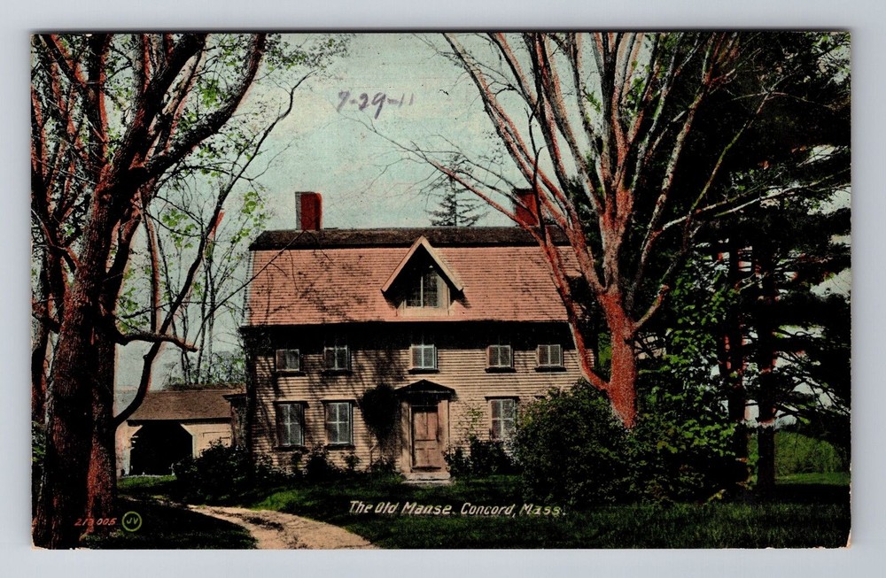 Concord MA-Massachusetts, The Old Manse, Antique Vintage Souvenir Postcard