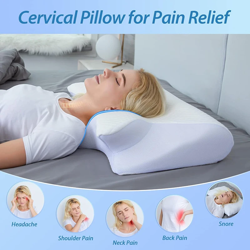 Ergonomic Neck Pillow for Cervical Pain Relief - Orthopedic Support for Neck Pain