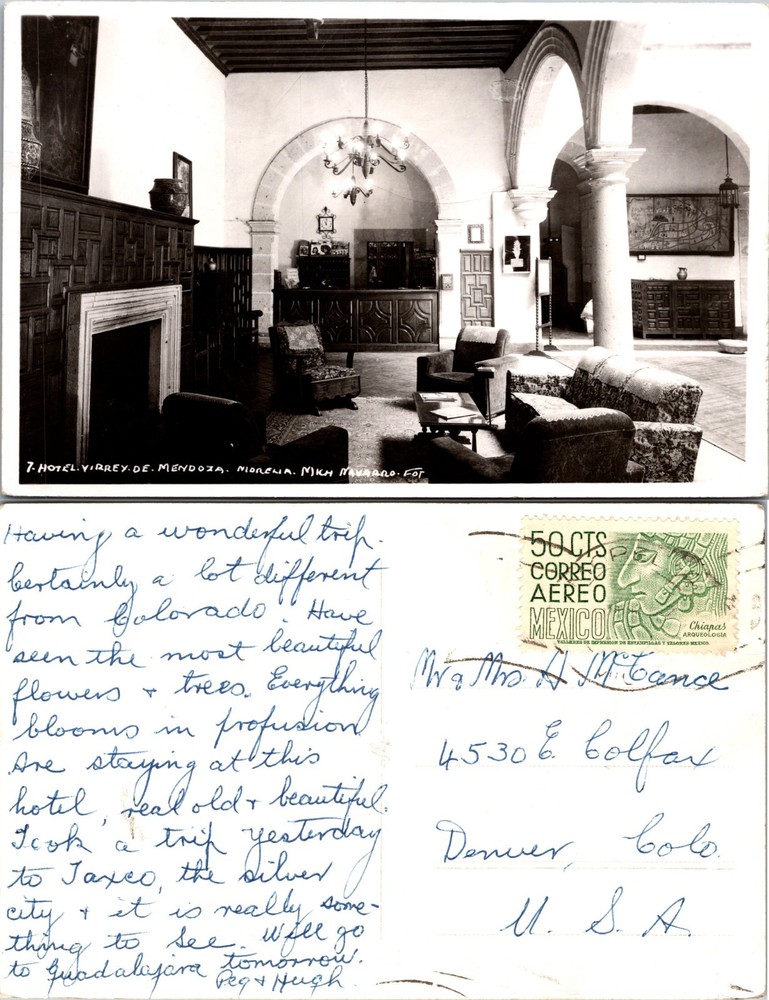 RPPC Hotel Veracruz de Mendoza Puebla Mexico Photo Postcard