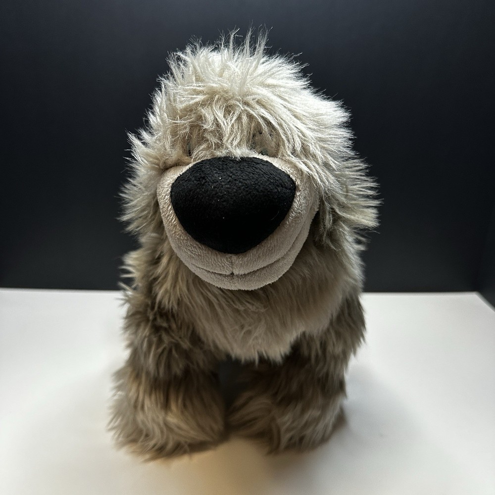 The Little Mermaid Max Dog Plush Disney Store Shaggy Grey Stuffed Animal 14”