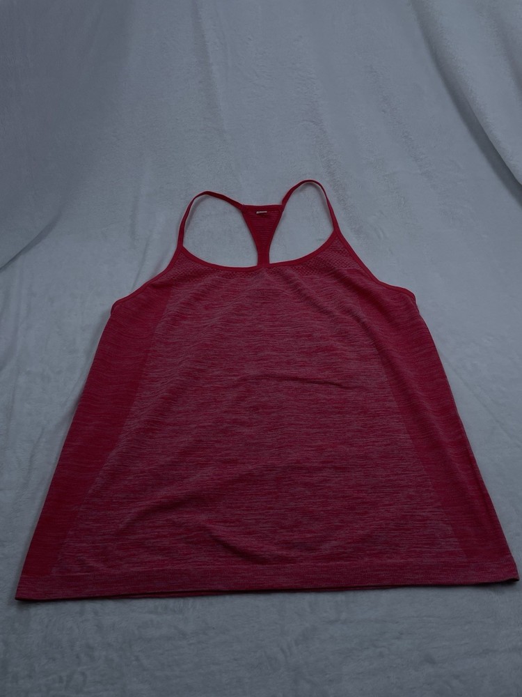 Jockey XL Heathered Coral Racerback Athletic Tank Top Mesh Women's