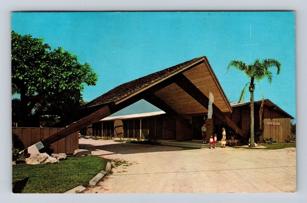 Sarasota FL-Florida, Surfrider Beach Apts, Vintage c1967 Postcard