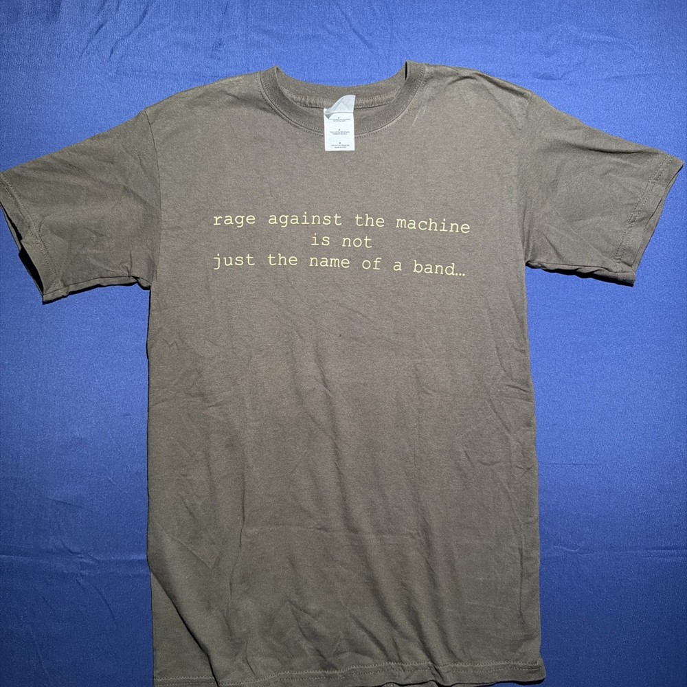Vintage Rage Against The Machine T Shirt Green Size Small