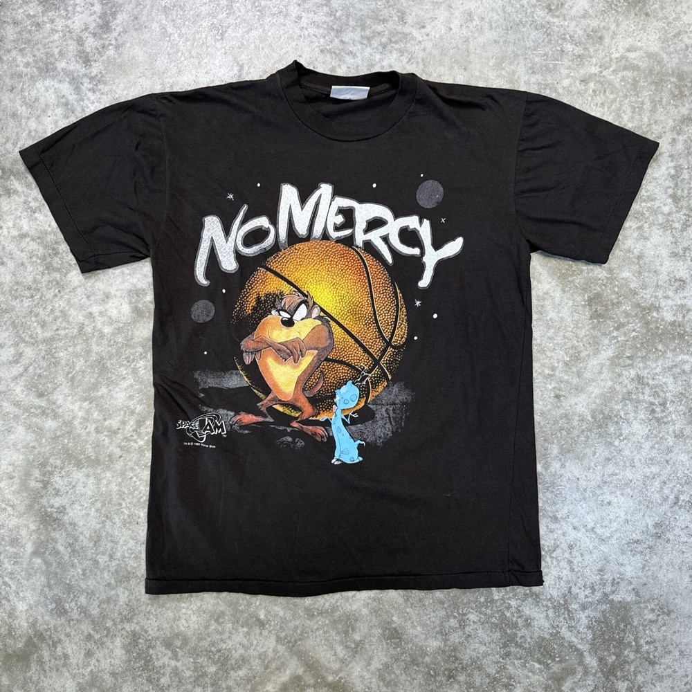 Looney Tunes Shirt Mens Large Space Jam Modern Aop Single Stitch Taz Cartoon