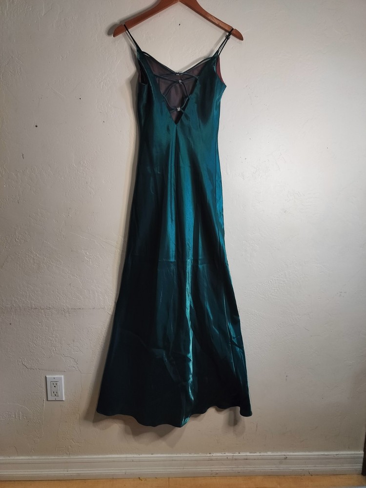 Aspeed Women's Formal Dress Size Small, Emerald Satin, Large 58