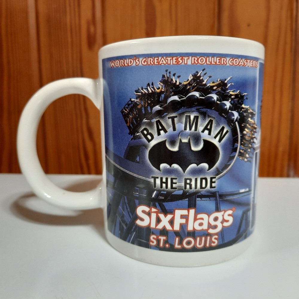 1999 Six Flags Batman The Ride Rare Collectible Coffee Mug Free Shipping