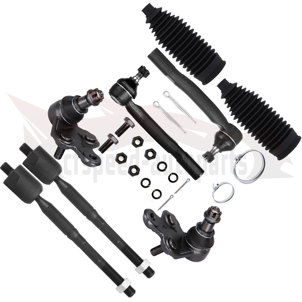 8pcs Front Suspension Kit for 2004-2008 Toyota Solara - Ball Joints, Tie Rods, Bellows