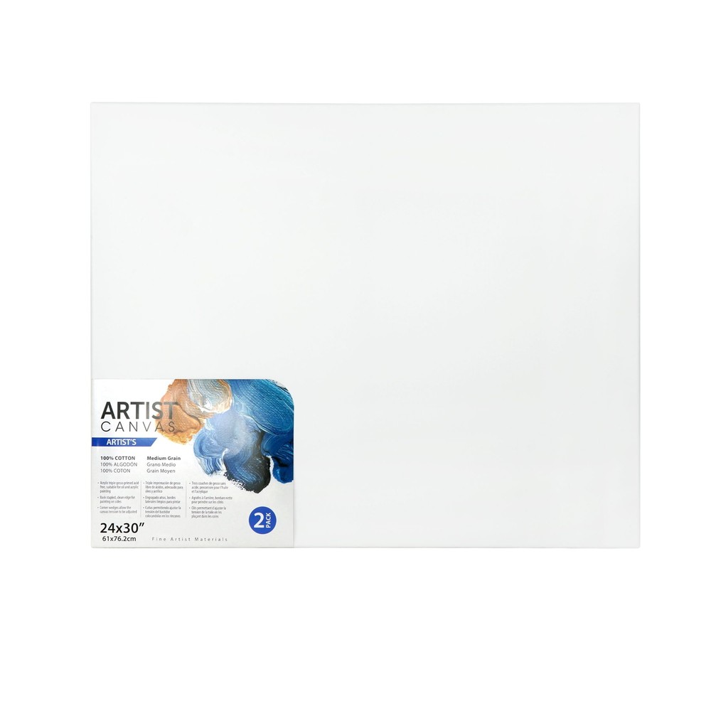 Artist 100% Cotton Acid Free White Canvas,24
