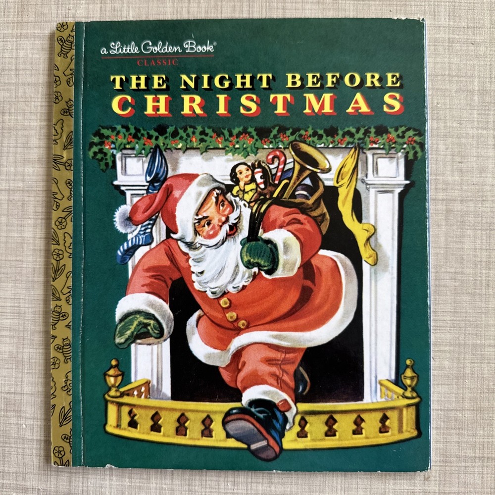 A Little Golden Book Classic “The Night Before Christmas” Santa Coming 1976