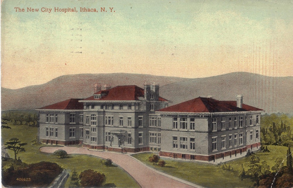 Ithaca NY New City Hospital Vintage 1914 DB Postcard