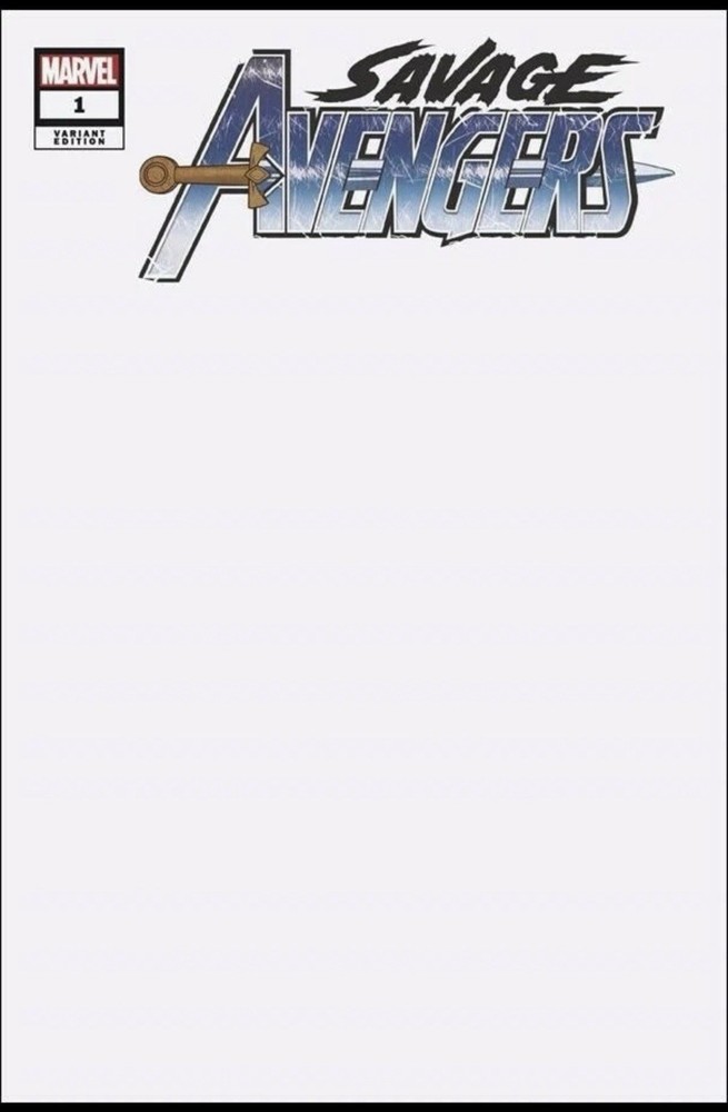 Savage Avengers 1 Blank Sketch Variant (Marvel Comics, 2019) NM/M 🔥