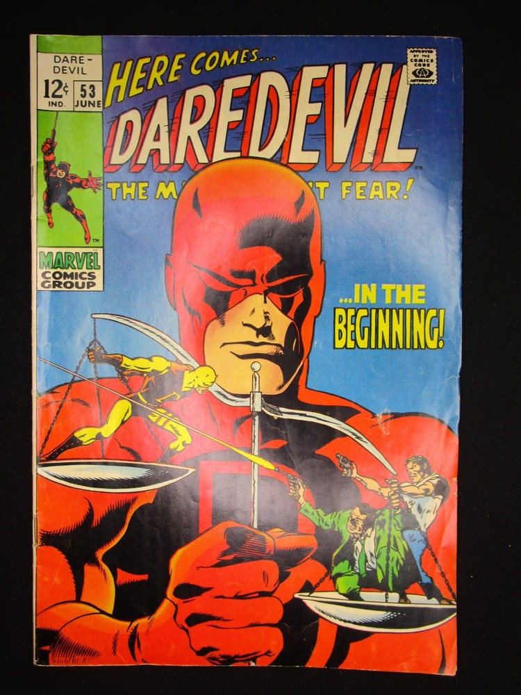 Daredevil # 53 1969 Marvel Comic , Origin retold , good condition