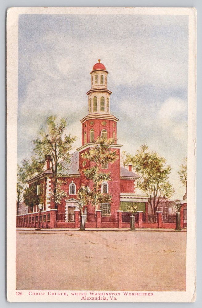 Christ Church Where George Washington Worshipped Alexandria VA Virginia Postcard
