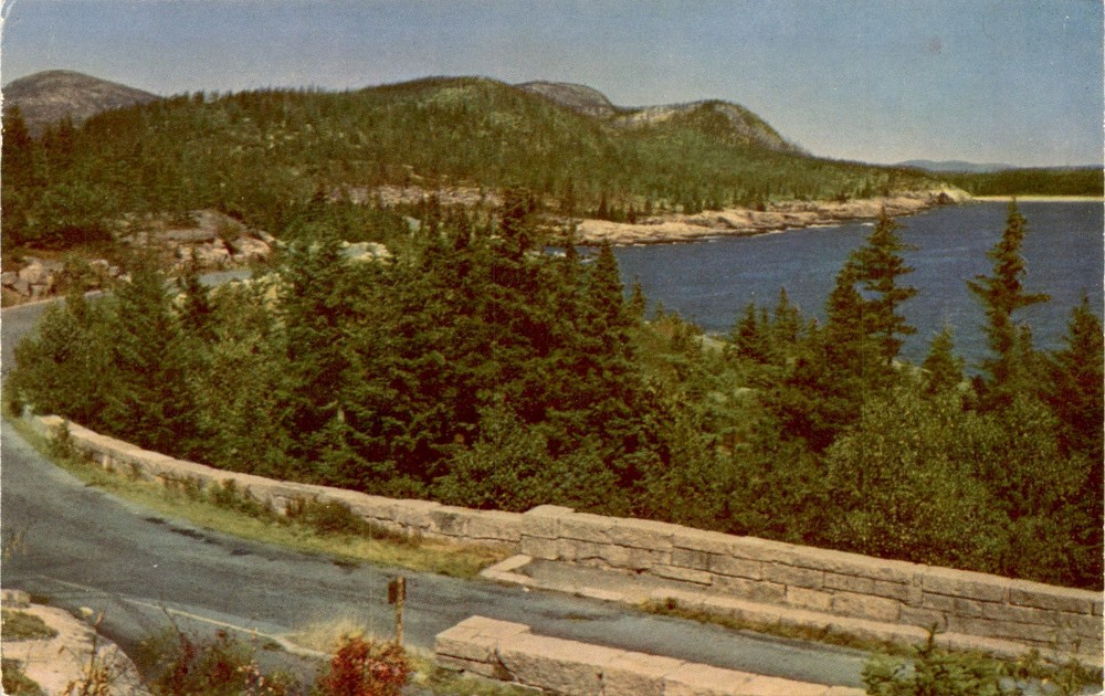 ACADIA NATIONAL PARK, BAR HARBOR, MAINE, Ocean Drive, Otter Cliff Postcard-image