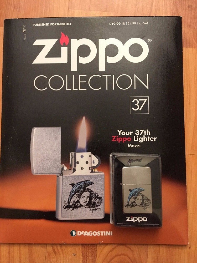 DEAGOSTINI ZIPPO LIGHTER COLLECTION MAZZI ISSUE 37 & MAGAZINE
