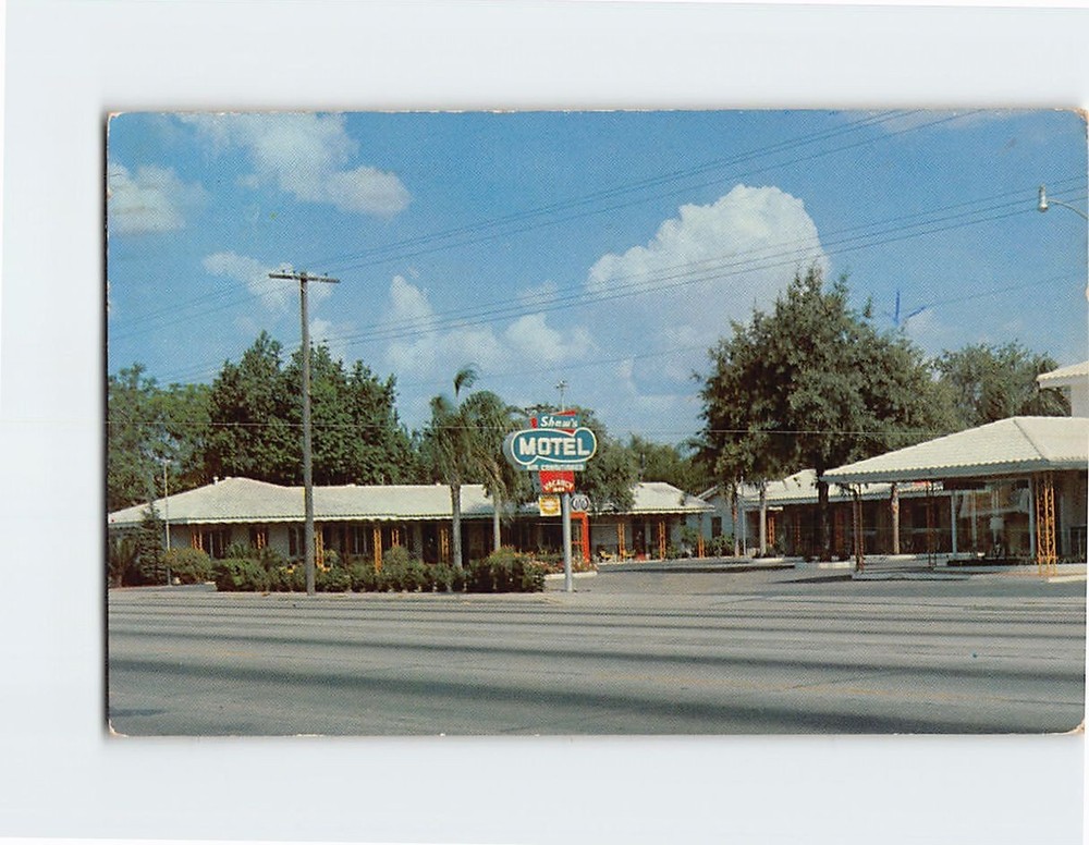 Postcard Shaws Motel Tampa Florida USA