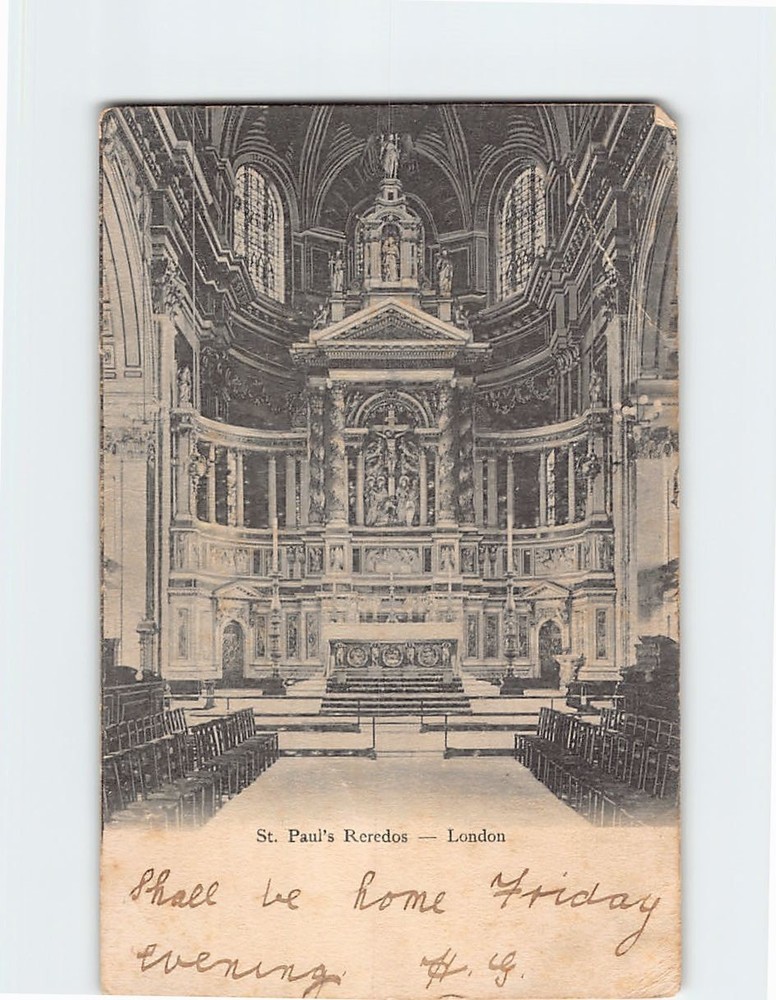Postcard Interior St. Paul's Cathedral London England
