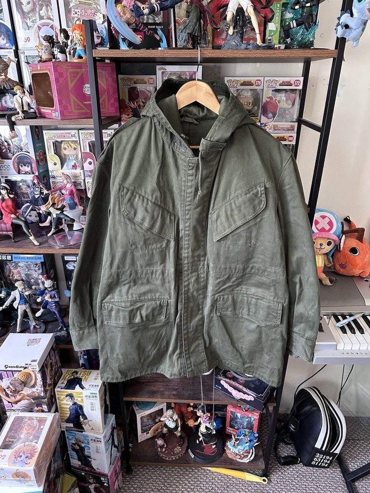 Vintage Belgian Army M64 Field Jacket Olive Green Military Parka XL Seyntex