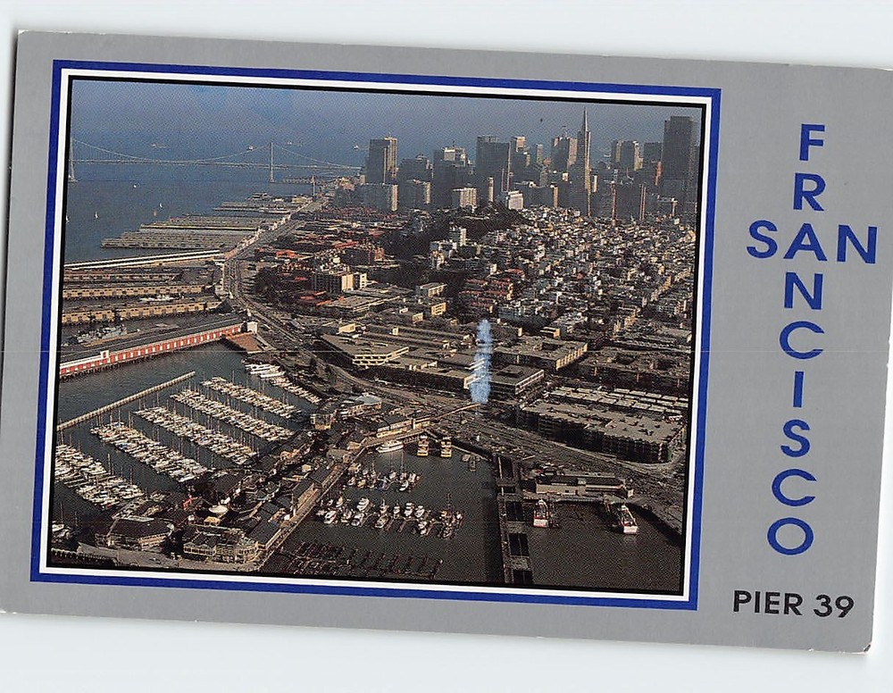 Postcard Aerial View Pier 39 San Francisco California USA