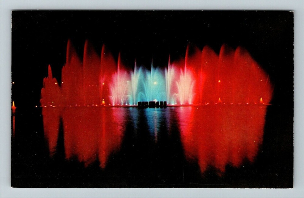Cape Coral FL-Florida, Waltzing Waters, Cape Coral Gardens, Vintage Postcard