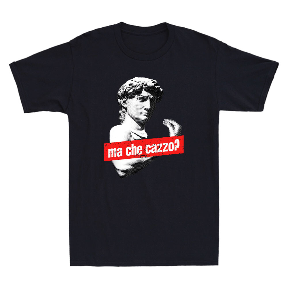 Ma Che Cazzo? Funny David Statue With Italian Hand Gesture Vintage Men's T-Shirt