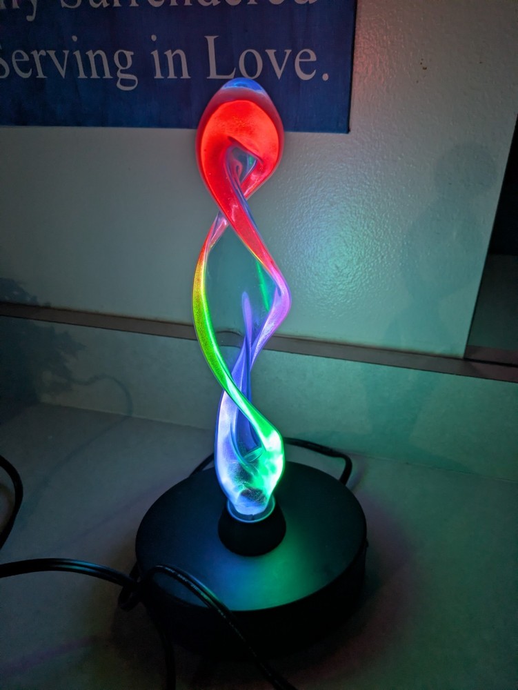 LumiSource  Plasma Glass Sculptured Electra Art Lamp