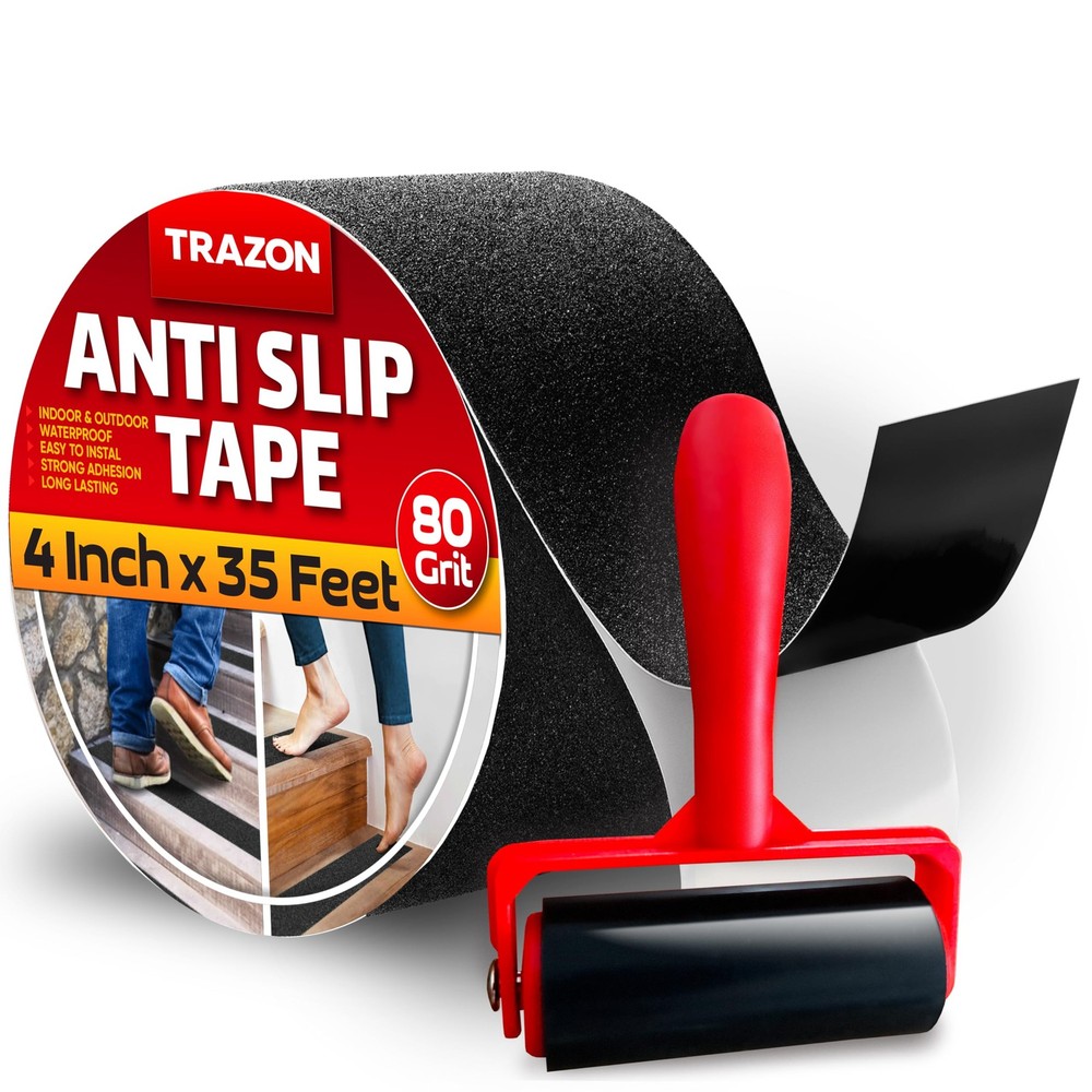 Heavy Duty Anti Slip Grip Tape for Indoor Outdoor Stairs Waterproof 4 Inch
