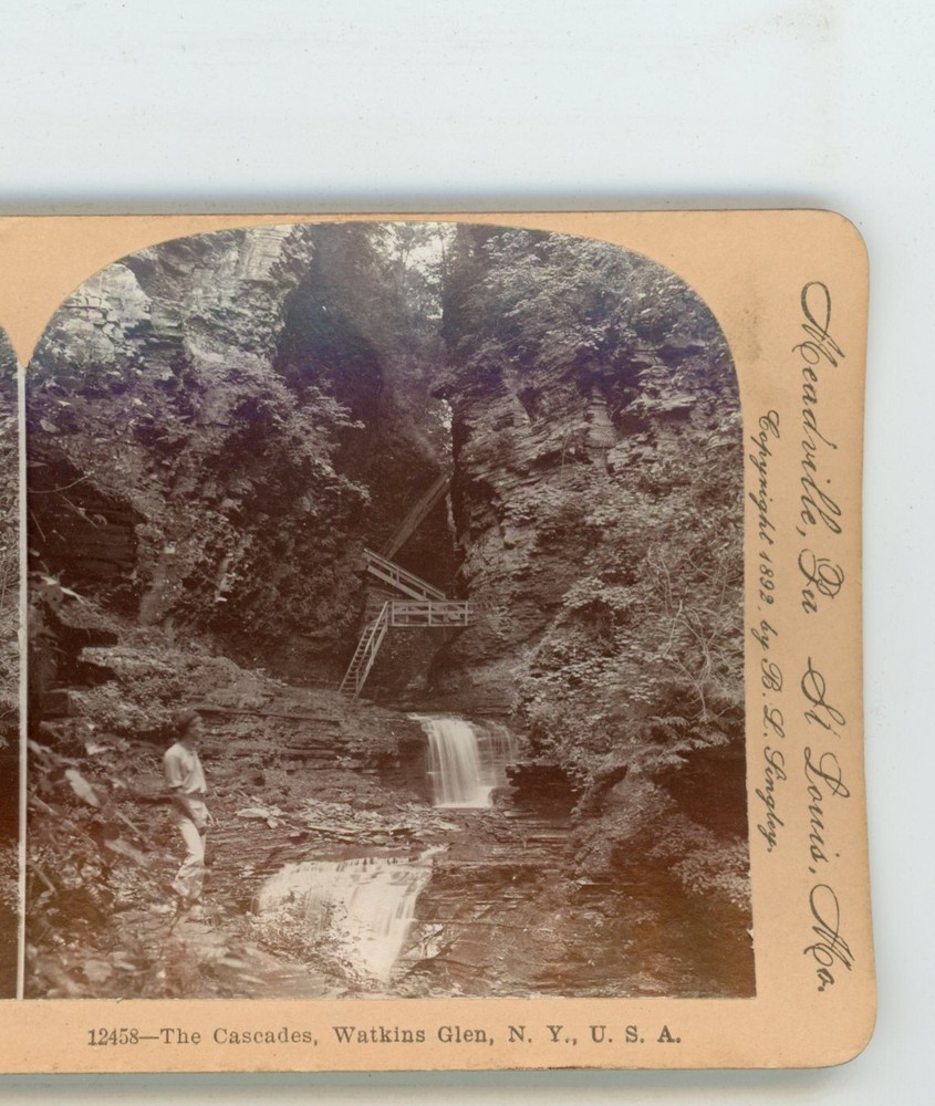 The Cascades Watkins Glen New York NY Keystone Stereoview